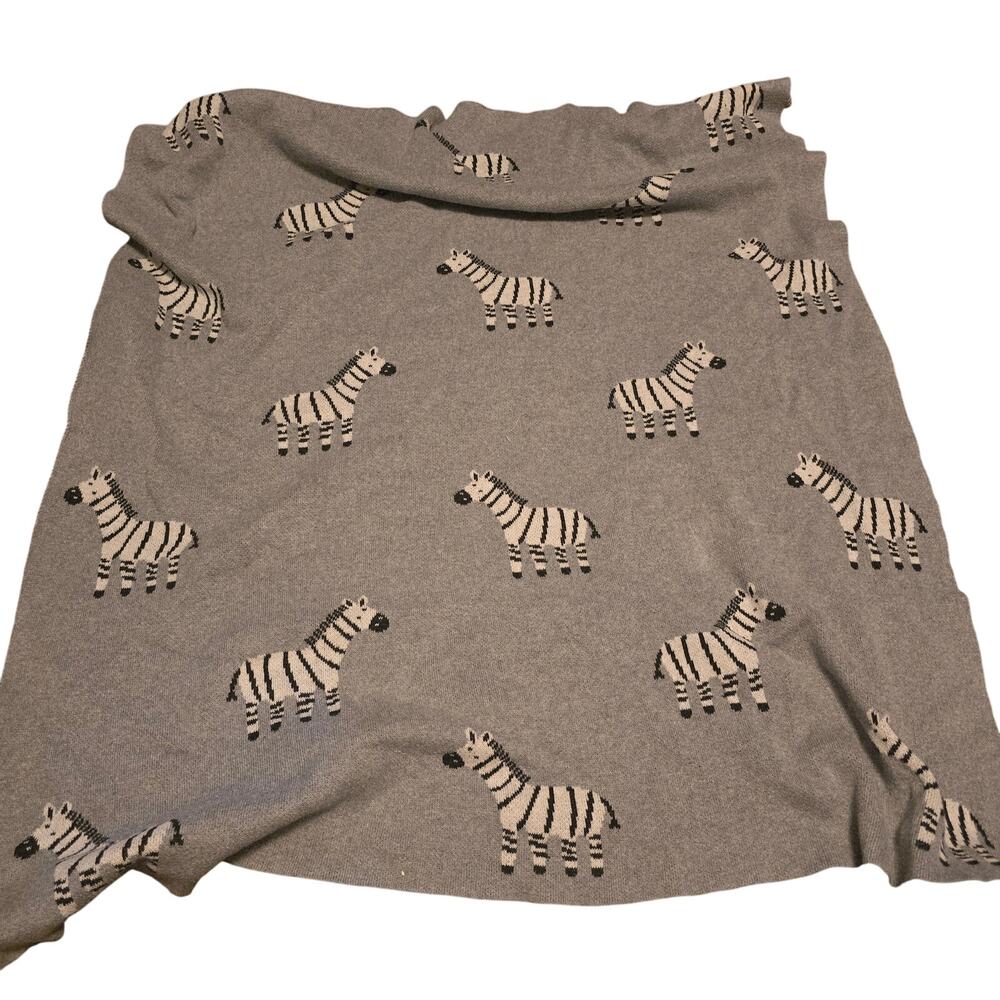 Unbranded zebra gray baby blanket